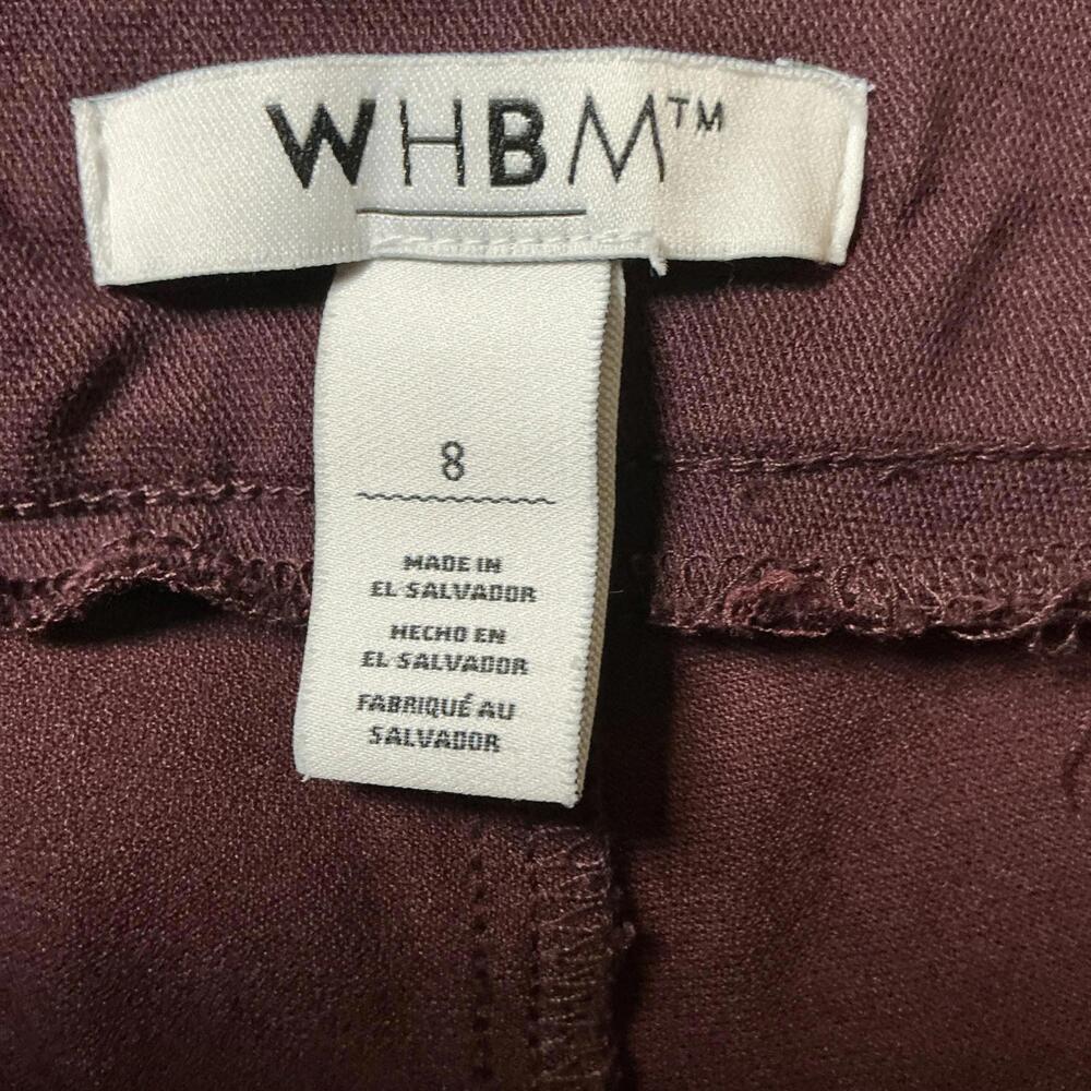 White‎ House Black Market Women's Size 8 Slim Ankle Pull On Career Pants Maroon - Picture 4 of 6